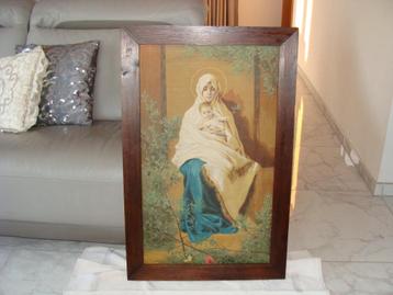 oud religieus frame op canvas, gesigneerd, Nicolo Barabino