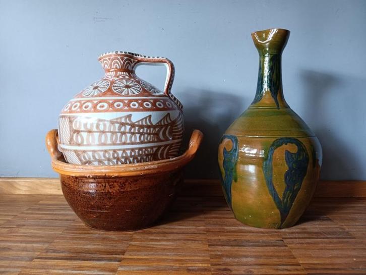 Set van 3 keramieken vazen/bloempot, Antiek en Kunst, Antiek | Keramiek en Aardewerk, Ophalen of Verzenden