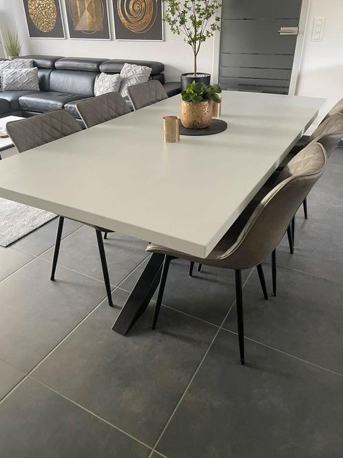 Magnifique Table Design avec 6 nouvelles chaises, Maison & Meubles, Tables | Tables à manger, Comme neuf, 100 à 150 cm, 200 cm ou plus