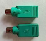 Lot de 2 adaptateurs PS/2 mâle vers USB femelle (din-6 pins), Enlèvement ou Envoi