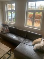 Natuzzi bruin leren bank, Huis en Inrichting, Zetels | Zetels, 250 tot 300 cm, Gebruikt, Ophalen of Verzenden, Rechte bank