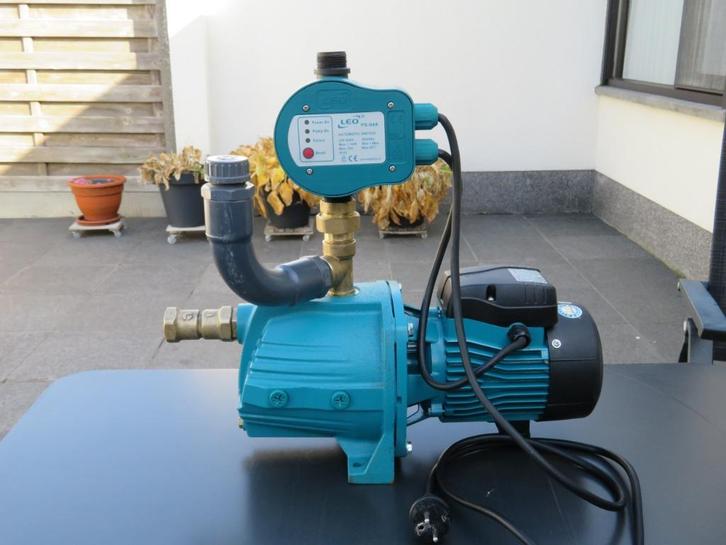 LEO AJm90 met drukcontrole en terugslagklep, Tuin en Terras, Waterpompen, Zo goed als nieuw, Elektrisch, Beregeningspomp, Ophalen of Verzenden