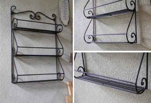 Wand Kruidenrek 3 Niveau LANDELIJK smeedijzer, Huis en Inrichting, Kasten | Overige, Nieuw, Ophalen of Verzenden