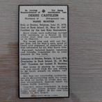 Oud bidprentje West-Vlaming overleden in Amerika., Ophalen of Verzenden