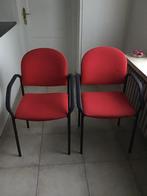 2 rode retro stoelen / zeteltjes, Huis en Inrichting, Stoelen, Ophalen, Zo goed als nieuw, Twee