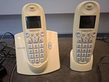 Belgacom draadloze telefoon twist duo 390 + Belgacom single beschikbaar voor biedingen