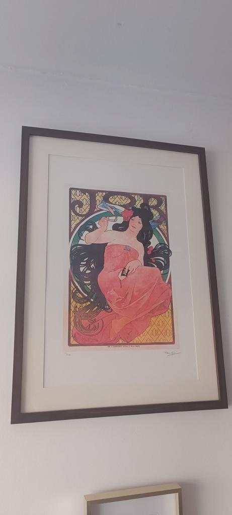 Originele lithografie Alfonse Mucha genummerd 50x70 cm, Antiek en Kunst, Kunst | Litho's en Zeefdrukken, Ophalen of Verzenden