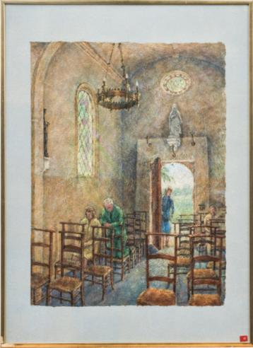 Gerard Konings (1944): Laarkapel 1988 (60 x 80 cm) beschikbaar voor biedingen