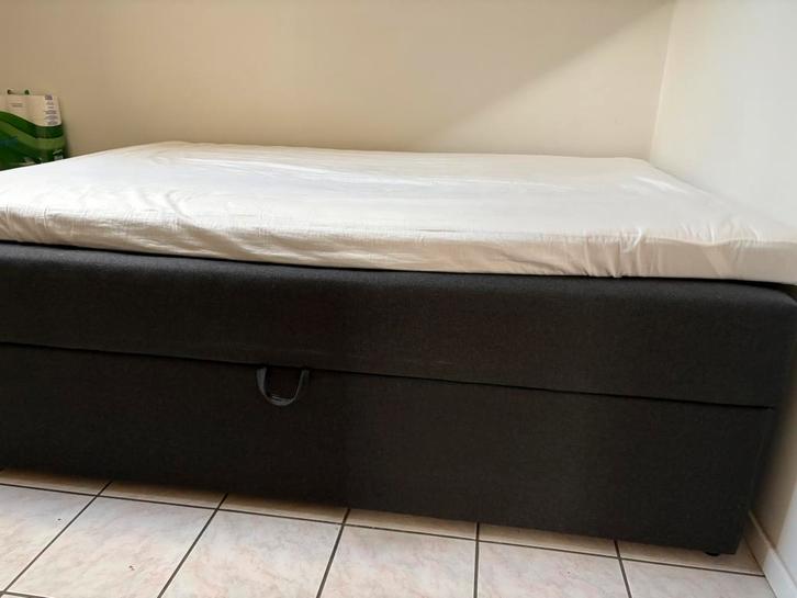 Tweedehands Boxspring + opbergruimte 180 x 200 met dekmatras, Maison & Meubles, Chambre à coucher | Lits boxsprings, Comme neuf