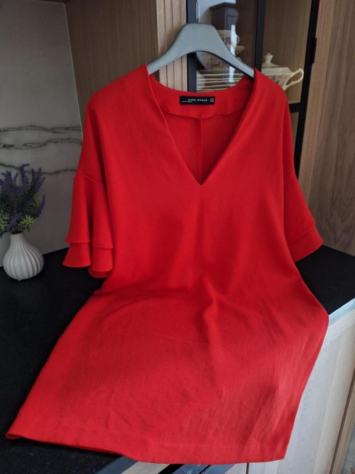 Mooi Rood " Zara Kleedje " Maatje M, Kleding | Dames, Jurken, Maat 38/40 (M), Rood, Ophalen