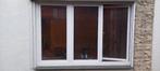 witte pvc buitendeur met vliegenraam en bijhorende ramen, Doe-het-zelf en Bouw, Deuren en Vliegenramen, Gebruikt, Vouwdeur, Glas