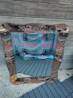 Vintage spiegel 2-kleurig uniek, Ophalen, Rechthoekig, 50 tot 100 cm, Minder dan 100 cm