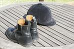 Ruiterhelm en lederen paardrijschoenen, Dieren en Toebehoren, Paardrijkleding, Kinderen, Ophalen of Verzenden, Zo goed als nieuw