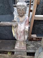 Boeddha in beschilderde blauwe steen (hoogte 50 cm), Ophalen, Zo goed als nieuw