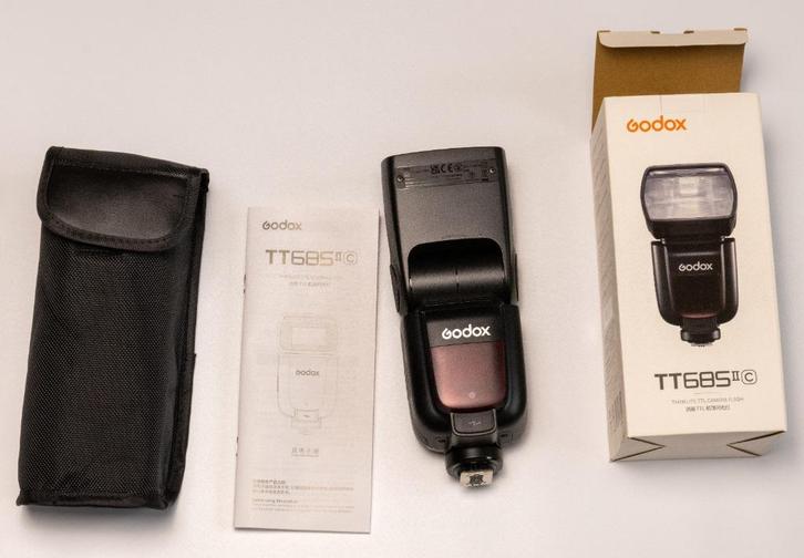 nieuwe flitser Godox TT685 II C (Canon), Audio, Tv en Foto, Foto | Flitsers, Nieuw, Kantelbaar, Ophalen of Verzenden