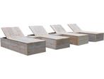 Trendy ligbed van steigerhout, Tuin en Terras, Ophalen of Verzenden, Nieuw, Verstelbaar