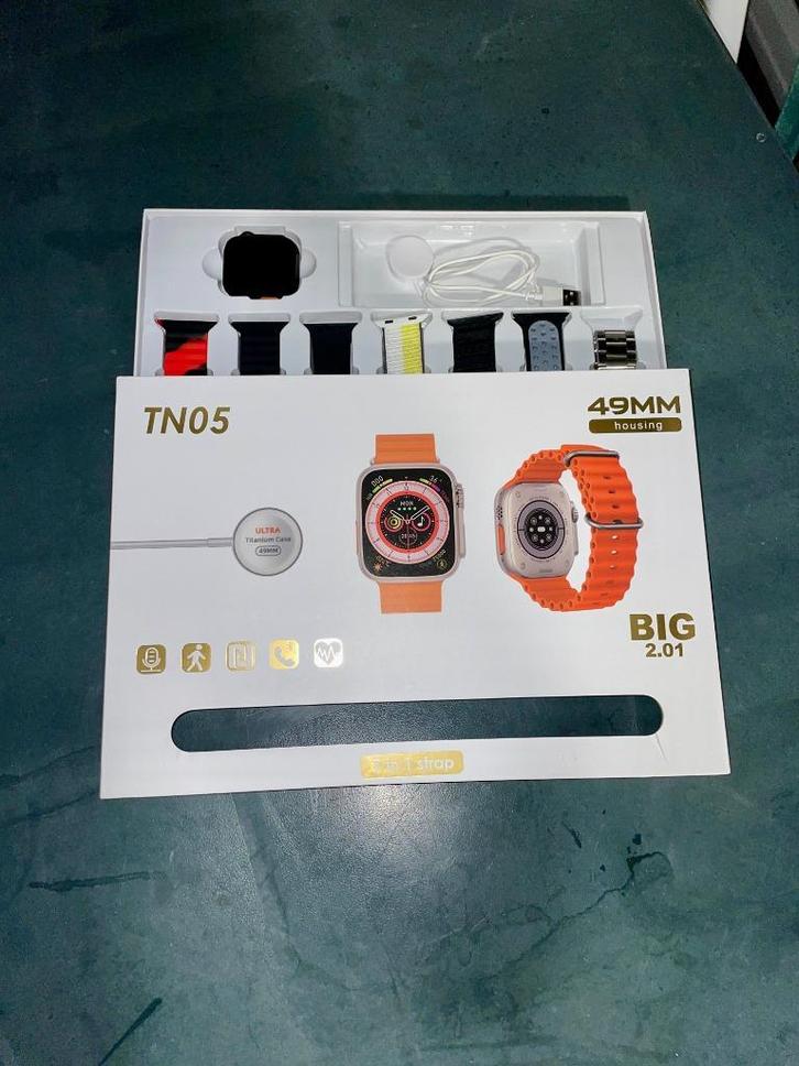 Smartwatch met bandjes, Handtassen en Accessoires, Smartwatches, Nieuw, Zwart, Ophalen of Verzenden