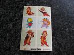 Smarties Knabbel en Babbel Vintage Stickers Disney, Ophalen of Verzenden, Zo goed als nieuw, Strip of Tekenfilm