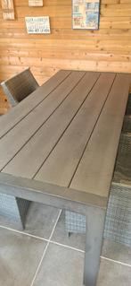 Tuintafel en 6 stoelen met kussens 150 €, Enlèvement