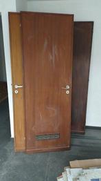 Houten deuren Sapeli - goede staat, Doe-het-zelf en Bouw, Deuren en Vliegenramen, Ophalen, Gebruikt, Minder dan 80 cm, Binnendeur