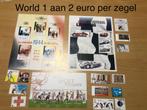 World zegels aan 2 euro stuk, Timbres & Monnaies, Timbres | Europe | Belgique, Enlèvement, Timbre-poste, Non oblitéré
