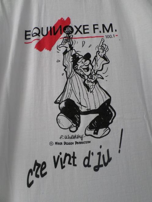 Walthéry - T-shirt publicitaire collector Equinoxe FM - 1994, Collections, Personnages de BD, Comme neuf, Vêtements, Autres personnages