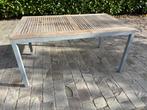 terrastafel en 4 stoelen, Tuin en Terras, Ophalen, Gebruikt, Rechthoekig, Hout