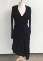 Lange zwarte wikkeljurk IKKS, IKKS, Zwart, Ophalen of Verzenden, Maat 36 (S)