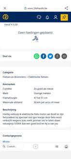 Elektrische fiets stevens 7 maand oud, Fietsen en Brommers, 47 tot 50 cm, Ophalen, Zo goed als nieuw, Overige merken