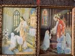 devotieprints- Communie gouden kaders 3 stuks, Antiek en Kunst, Ophalen