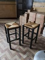 Tabourets hauts noirs, Ophalen, Gebruikt, Hout, 60 tot 90 cm