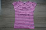 Wit roze gestreepte T-shirt Hema maat 122 / 128, Enfants & Bébés, Vêtements enfant | Taille 122, Enlèvement ou Envoi, Chemise ou À manches longues