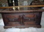 *Prachtige grote zware antieke salontafel met opbergruimte, Eikenhout, Ophalen