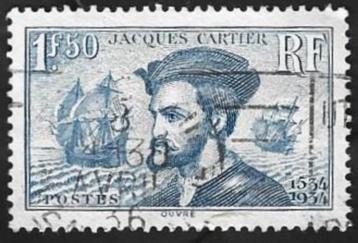 1 Postzegel Frankrijk 1934 Jacques Cartier beschikbaar voor biedingen