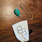Ellen Beekmans. Malachiet., Handtassen en Accessoires, Kettingen, Ophalen of Verzenden, Zo goed als nieuw, Groen, Overige materialen
