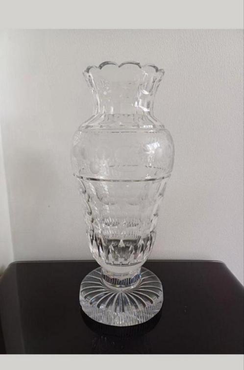 Grote kristallen vaas „Cre'art Cristallerie”, Antiek en Kunst, Antiek | Glaswerk en Kristal, Ophalen of Verzenden
