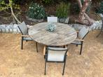 Table de jardin et 4 chaises de jardin, Jardin & Terrasse, Utilisé, Bois, Sets de jardin, Enlèvement