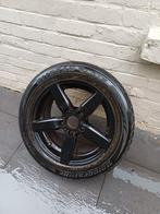 Winterbanden Bridgestone 16 'op zwarte alu Velgen 205/55 16, Auto-onderdelen, Banden en Velgen, Ophalen, Gebruikt, Velg(en), 16 inch