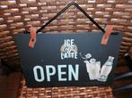 Metalen plaat open gesloten ice Caffè latte, Doe-het-zelf en Bouw, Metalen, Verzenden