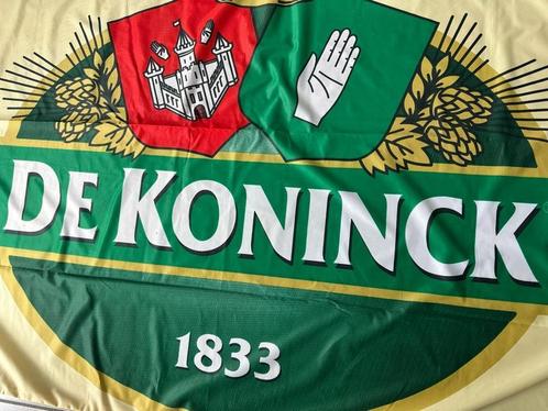 Grote Vlag Brouwerij De Koninck – Oud Logo 1,70 x 1,10 meter, Verzamelen, Biermerken, Gebruikt, Reclamebord, Plaat of Schild, De Koninck