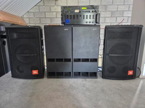 2x JBL M330 MK2 speakers + dubbele Apart SUB2400, Audio, Tv en Foto, Professionele apparaten, Zo goed als nieuw, Ophalen