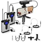 Q7-2 TWEE Microfono lavalier wireless con microfono a risvol, Ophalen of Verzenden, Nieuw, Draadloos
