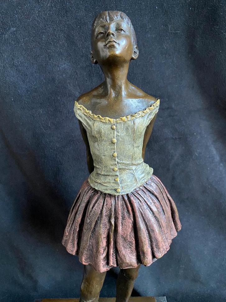 Bronzen ballerina Degas 40cm!! subtiel gekleurd zuiver brons, Antiek en Kunst, Kunst | Beelden en Houtsnijwerken, Ophalen of Verzenden