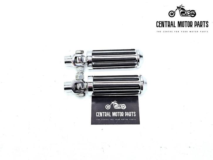 Rider Footpegs Chroom met Rubber, Motoren, Onderdelen | Harley-Davidson, Gebruikt, Ophalen of Verzenden