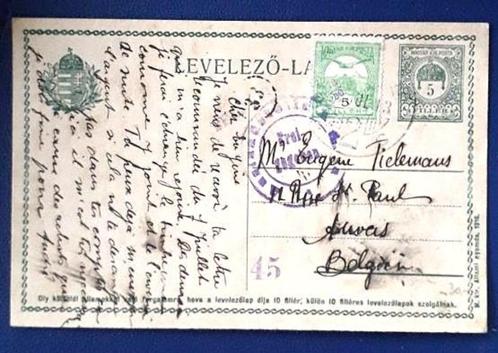 "Gele" Hongaarse briefkaart, Postzegels en Munten, Brieven en Enveloppen | Buitenland, Briefkaart, Ophalen of Verzenden