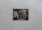 BELGISCHE SCHOOL / INTERIEURSCENE / ZW-W GRAVURE / 45x63cm, Antiek en Kunst, Kunst | Etsen en Gravures, Ophalen of Verzenden
