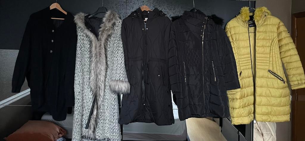 Lot de 4 Vestes à Capuche + 1 Gilet Long – Taille 46/48, Vêtements | Femmes, Enlèvement, Comme neuf, Blanc, Manteau