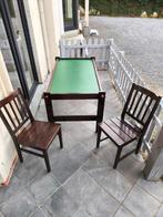 Une table et ses deux chaises, Huis en Inrichting, Tafels | Eettafels, Gebruikt, Ophalen