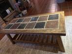 Zwaar massieve salontafel met natuursteen, Huis en Inrichting, Tafels | Salontafels, Ophalen