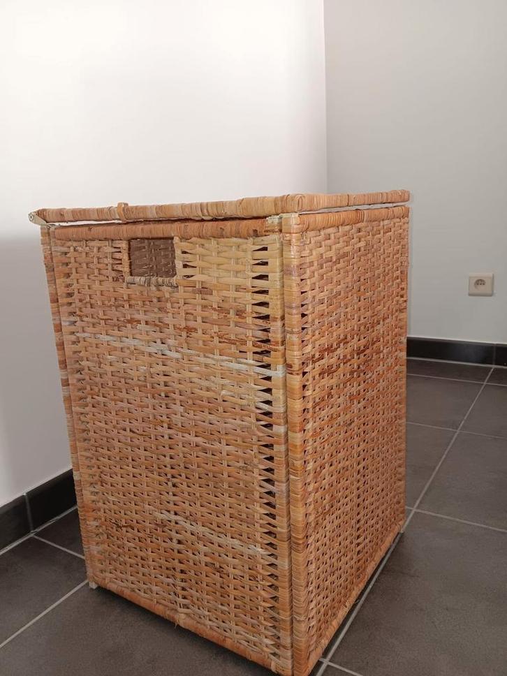 Rieten opbergmand, Huis en Inrichting, Woonaccessoires | Schalen en Manden, Mand, Rond, Ophalen